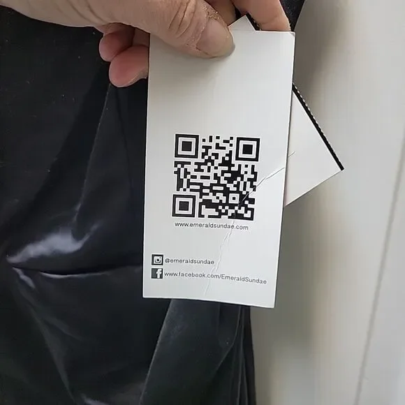 Emerald Sundae Gathered Trendy Little Black Dress Plus Size 20 NEW with Tag - Picture 12 of 14